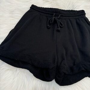 Aritzia Community Black Drawstring Shorts XS
